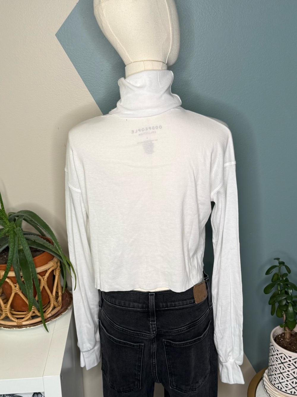 Urban Outfitters ODDPEOPLE | BAD Donkey Graphic Crop Top Turtleneck Y2K - Picture 3 of 10